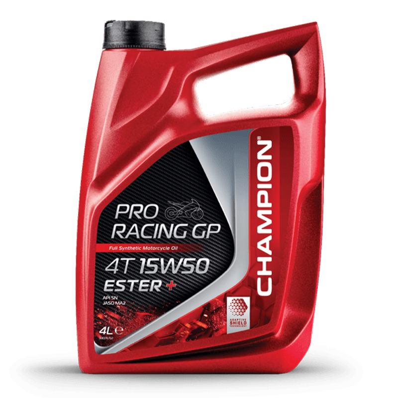 CHAMPION®  Proracing GP 4T 15W-50 ESTER + Vollsynthetisches Motoröl 4L - Aprilia Dorsoduro Factory