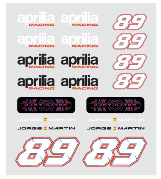 Aprilia Aufkleber Racing 89